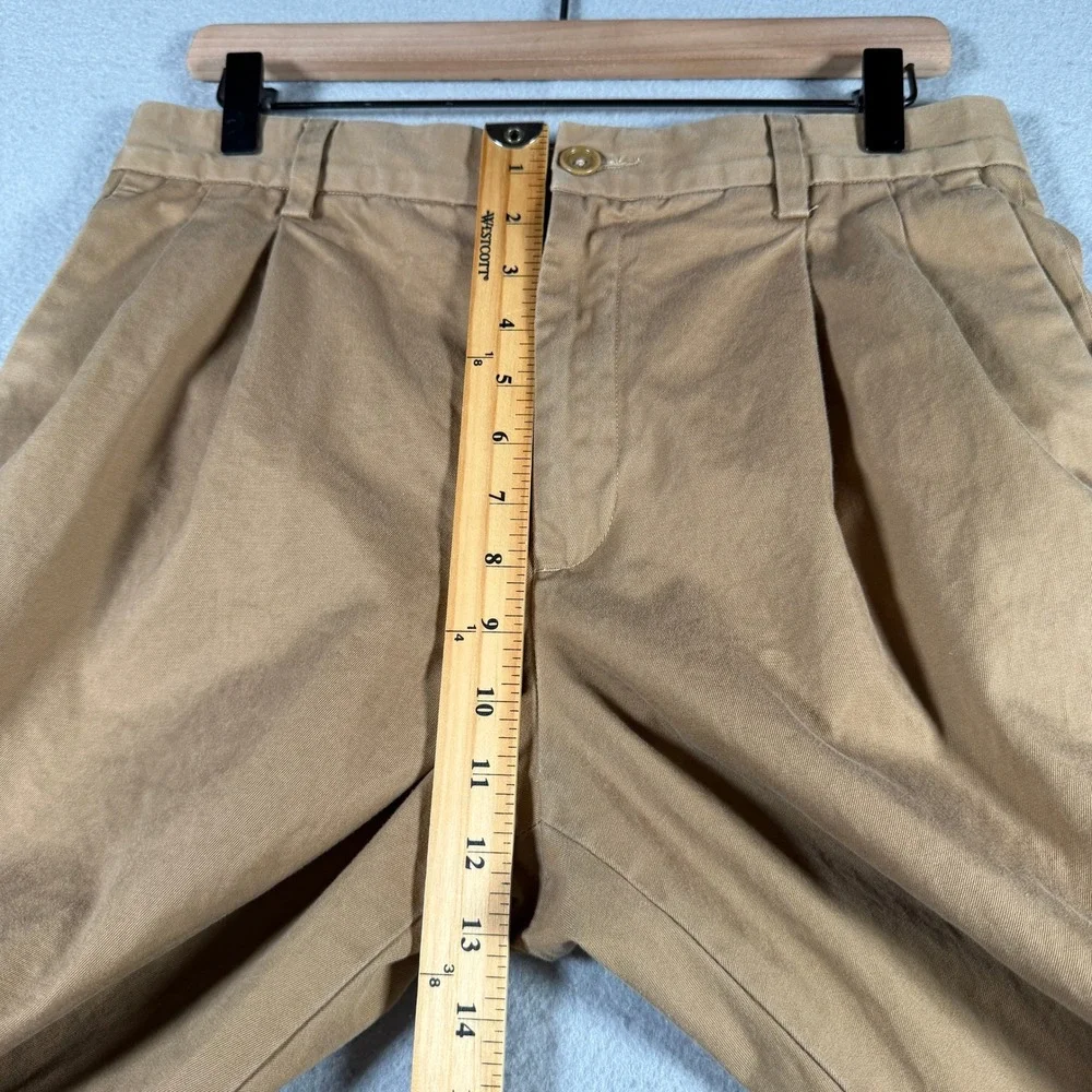 Banana Republic Smithfield Mens Tan Pleated Cotton Chino Pants 30x30 136459-07